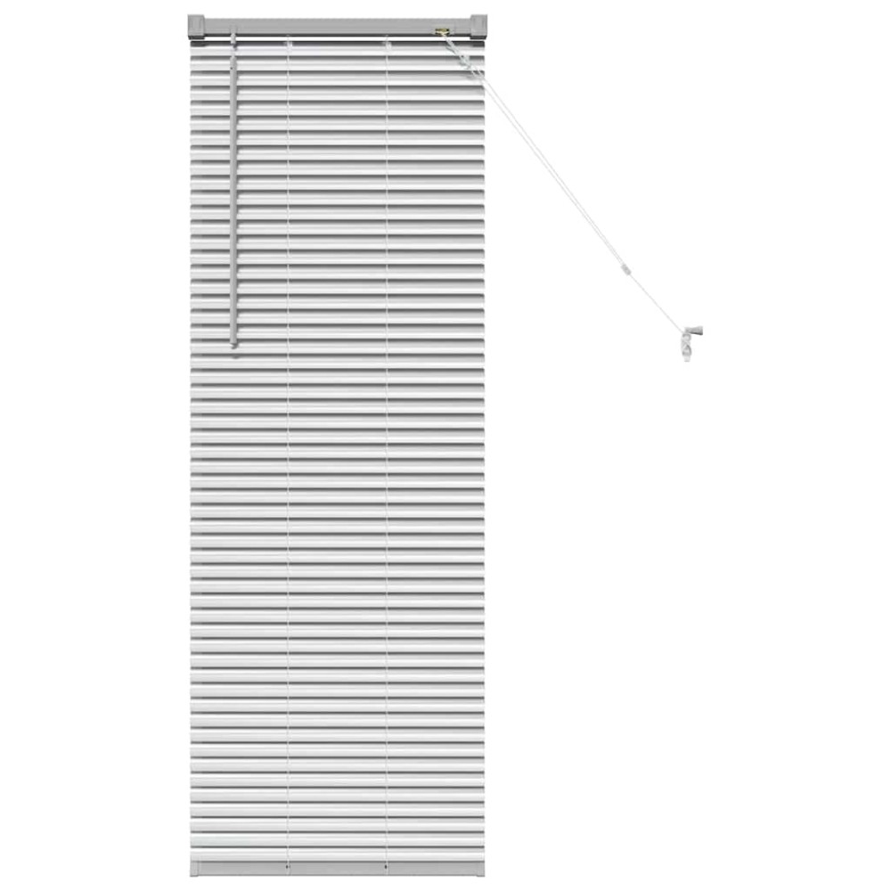 vidaXL Jaluzea pentru Fereastră cu perdele Manual Argintiu Aluminiu