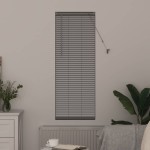 vidaXL Jaluzea pentru Fereastră cu perdele Manual Argintiu Aluminiu