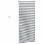 vidaXL Jaluzea pentru Fereastră cu perdele Manual Argintiu Aluminiu