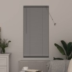 vidaXL Jaluzea pentru Fereastră cu perdele Manual Argintiu Aluminiu