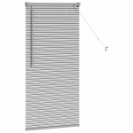 vidaXL Jaluzea pentru Fereastră cu perdele Manual Argintiu Aluminiu