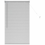 vidaXL Jaluzea pentru Fereastră cu perdele Manual Argintiu Aluminiu