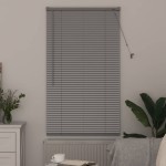 vidaXL Jaluzea pentru Fereastră cu perdele Manual Argintiu Aluminiu
