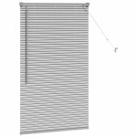 vidaXL Jaluzea pentru Fereastră cu perdele Manual Argintiu Aluminiu