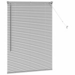 vidaXL Jaluzea pentru Fereastră cu perdele Manual Argintiu Aluminiu