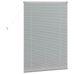 vidaXL Jaluzea pentru Fereastră cu perdele Manual Argintiu Aluminiu