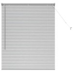 vidaXL Jaluzea pentru Fereastră cu perdele Manual Argintiu Aluminiu