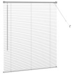 vidaXL Jaluzea pentru Fereastră cu perdele Manual Argintiu Aluminiu