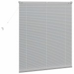 vidaXL Jaluzea pentru Fereastră cu perdele Manual Argintiu Aluminiu