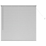 vidaXL Jaluzea pentru Fereastră cu perdele Manual Argintiu Aluminiu