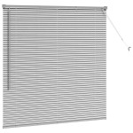 vidaXL Jaluzea pentru Fereastră cu perdele Manual Argintiu Aluminiu