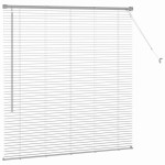 vidaXL Jaluzea pentru Fereastră cu perdele Manual Argintiu Aluminiu