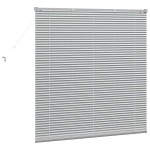 vidaXL Jaluzea pentru Fereastră cu perdele Manual Argintiu Aluminiu