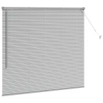 vidaXL Jaluzea pentru Fereastră cu perdele Manual Argintiu Aluminiu