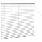 vidaXL Jaluzea pentru Fereastră cu perdele Manual Argintiu Aluminiu