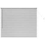 vidaXL Jaluzea pentru Fereastră cu perdele Manual Argintiu Aluminiu