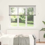 vidaXL Jaluzea pentru Fereastră cu perdele Manual Argintiu Aluminiu