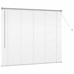 vidaXL Jaluzea pentru Fereastră cu perdele Manual Argintiu Aluminiu