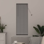 vidaXL Jaluzea pentru Fereastră cu perdele Manual Argintiu Aluminiu