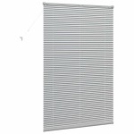 vidaXL Jaluzea pentru Fereastră cu perdele Manual Argintiu Aluminiu