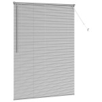vidaXL Jaluzea pentru Fereastră cu perdele Manual Argintiu Aluminiu