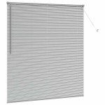 vidaXL Jaluzea pentru Fereastră cu perdele Manual Argintiu Aluminiu