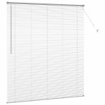 vidaXL Jaluzea pentru Fereastră cu perdele Manual Argintiu Aluminiu