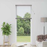 vidaXL Jaluzea pentru Fereastră cu perdele Manual Argintiu Aluminiu