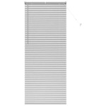 vidaXL Jaluzea pentru Fereastră cu perdele Manual Argintiu Aluminiu