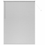 vidaXL Jaluzea pentru Fereastră cu perdele Manual Argintiu Aluminiu