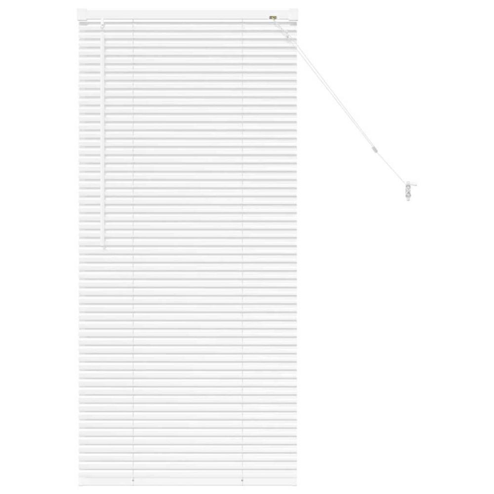 vidaXL Jaluzea pentru Fereastră cu perdele Manual Alb Aluminiu