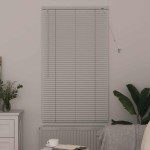vidaXL Jaluzea pentru Fereastră cu perdele Manual Alb Aluminiu