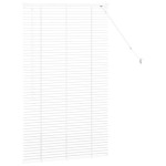 vidaXL Jaluzea pentru Fereastră cu perdele Manual Alb Aluminiu vidaXL Jaluzea pentru Fereastră cu perdele Manual Alb Aluminiu