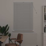 vidaXL Jaluzea pentru Fereastră cu perdele Manual Alb Aluminiu vidaXL Jaluzea pentru Fereastră cu perdele Manual Alb Aluminiu