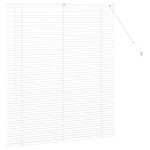 vidaXL Jaluzea pentru Fereastră cu perdele Manual Alb Aluminiu vidaXL Jaluzea pentru Fereastră cu perdele Manual Alb Aluminiu