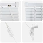 vidaXL Jaluzea pentru Fereastră cu perdele Manual Alb Aluminiu vidaXL Jaluzea pentru Fereastră cu perdele Manual Alb Aluminiu