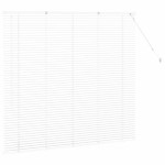 vidaXL Jaluzea pentru Fereastră cu perdele Manual Alb Aluminiu vidaXL Jaluzea pentru Fereastră cu perdele Manual Alb Aluminiu