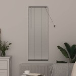 vidaXL Jaluzea pentru Fereastră cu perdele Manual Alb Aluminiu