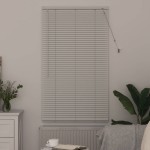 vidaXL Jaluzea pentru Fereastră cu perdele Manual Alb Aluminiu
