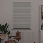 vidaXL Jaluzea pentru Fereastră cu perdele Manual Alb Aluminiu vidaXL Jaluzea pentru Fereastră cu perdele Manual Alb Aluminiu