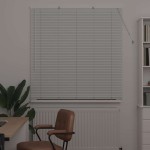 vidaXL Jaluzea pentru Fereastră cu perdele Manual Alb Aluminiu vidaXL Jaluzea pentru Fereastră cu perdele Manual Alb Aluminiu