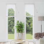 vidaXL Jaluzea pentru Fereastră cu perdele Manual Alb Aluminiu vidaXL Jaluzea pentru Fereastră cu perdele Manual Alb Aluminiu