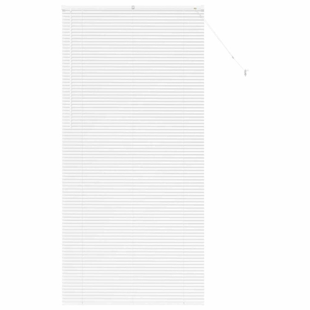 vidaXL Jaluzea pentru Fereastră cu perdele Manual Alb Aluminiu