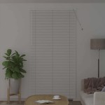 vidaXL Jaluzea pentru Fereastră cu perdele Manual Alb Aluminiu vidaXL Jaluzea pentru Fereastră cu perdele Manual Alb Aluminiu