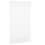 vidaXL Jaluzea pentru Fereastră cu perdele Manual Alb Aluminiu vidaXL Jaluzea pentru Fereastră cu perdele Manual Alb Aluminiu