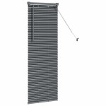 vidaXL Jaluzea pentru Fereastră cu perdele Manual Gri închis Aluminiu