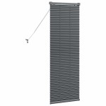 vidaXL Jaluzea pentru Fereastră cu perdele Manual Gri închis Aluminiu