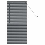vidaXL Jaluzea pentru Fereastră cu perdele Manual Gri închis Aluminiu