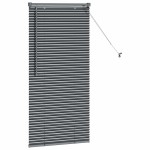vidaXL Jaluzea pentru Fereastră cu perdele Manual Gri închis Aluminiu