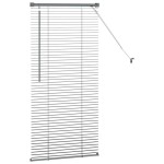 vidaXL Jaluzea pentru Fereastră cu perdele Manual Gri închis Aluminiu
